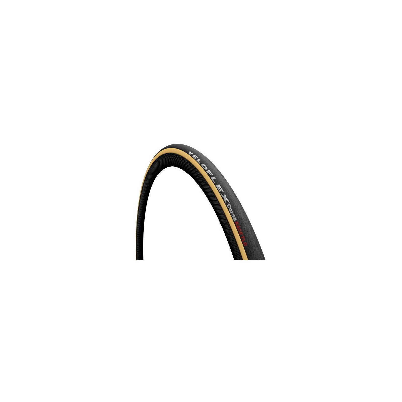 Veloflex Corsa Race TLR Road Tyre Foldable 700x25C Black/Beige